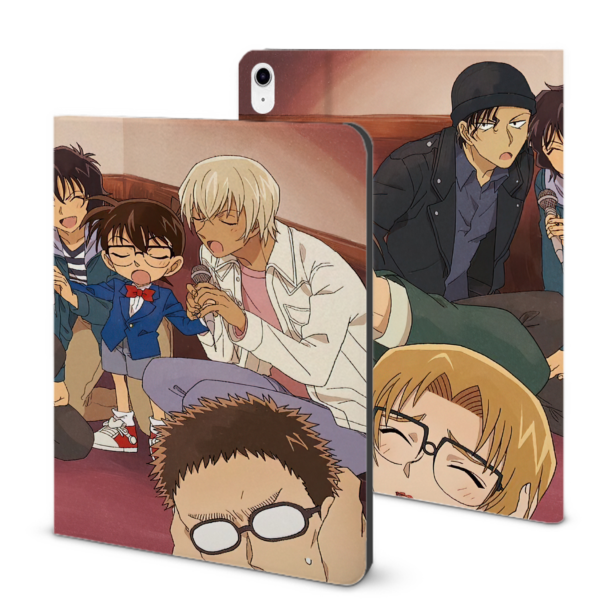 （画像用） 名探偵コナン Detective Conan IPad ケース ブック型 PUレザー TPU 耐衝撃 軽量 薄型 ペン収納なし 全面保護 IPad 各モデル対応